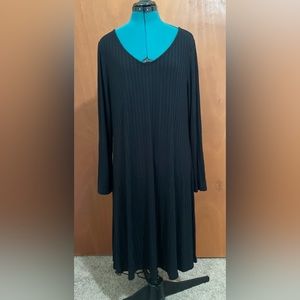 Apt. 9 long sleeve ribbed knit black dress